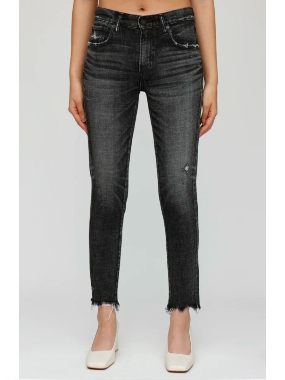 MOUSSY VINTAGE | Checotah Slim Jeans in Washed Black, Size 28